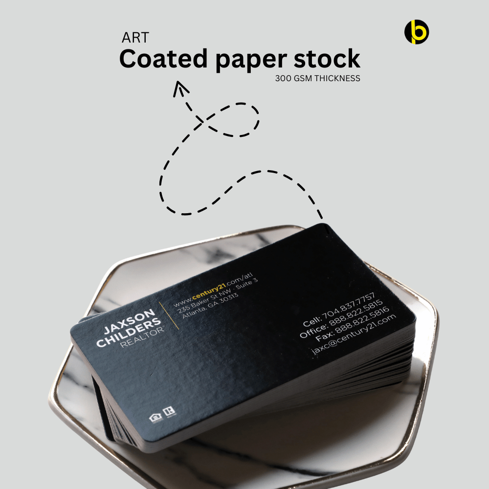 Premium 350gsm Business Cards — Black Lion Sign Dubai